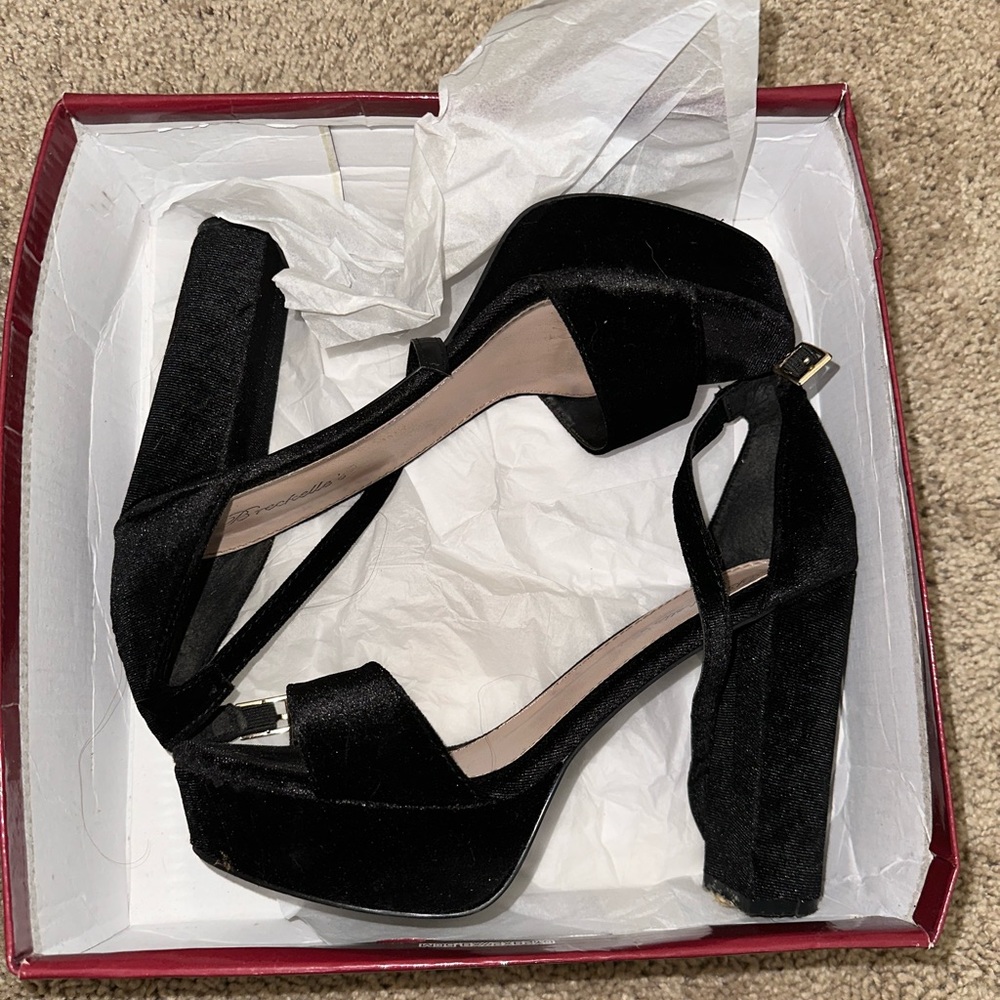 Black Strapped Heels